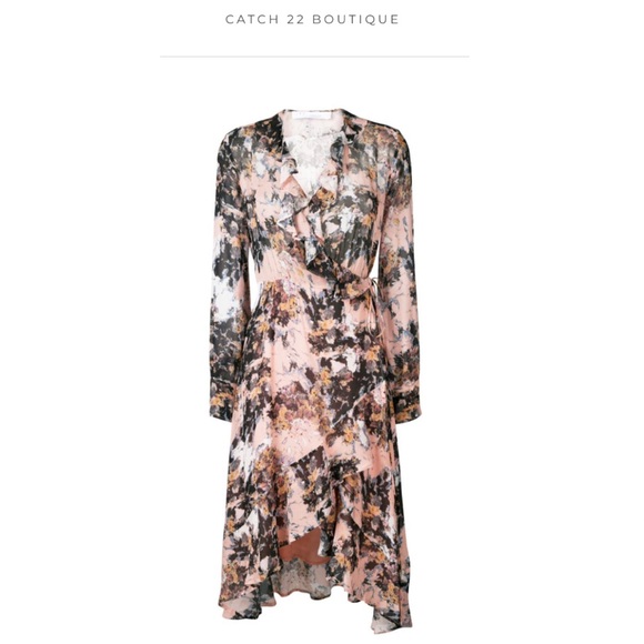 IRO Printed Dress with Ruffles SZ 38 *Brand New - Picture 3 of 4